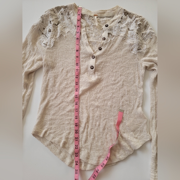 Free People Boho hippie half button down s/m top - Picture 10 of 14